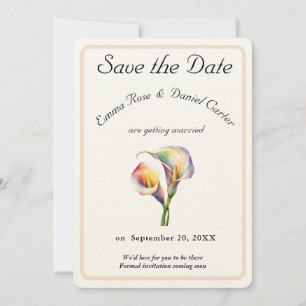 Reserve A Data Calla Aquarela Elegante Lírios Românticos