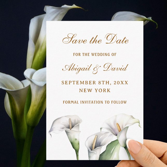 Reserve A Data Calla Lilies Wedding Save The Date (Criador carregado)