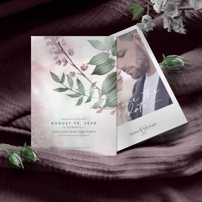 Reserve A Data Calliografia Floral Mauve ID771 (Criador carregado)