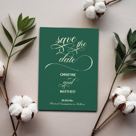 Reserve A Data Calliografia Teal Wedding Elegante