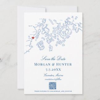 Reserve A Data Camden Maine Map Elegante Código QR