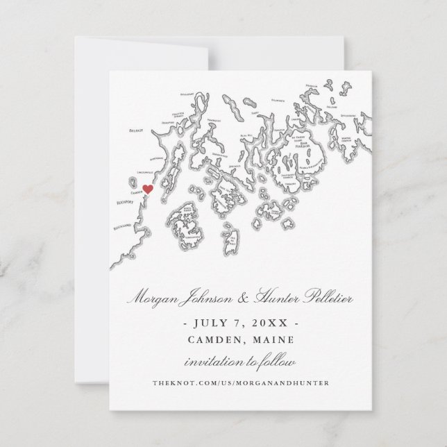 Reserve A Data Camden Maine Photo Save Date - Penobscot Bay (Frente)