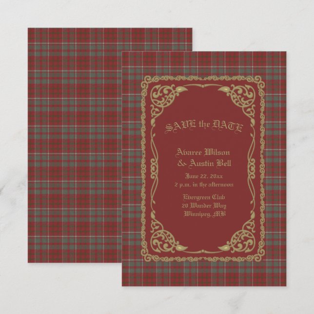 Reserve A Data Cameron Lochiel Scottish Tartan (Frente/Verso)