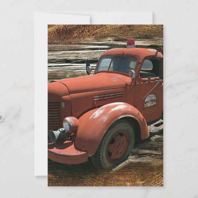 Reserve A Data Caminhão de Fogo Antiquado (Frente)