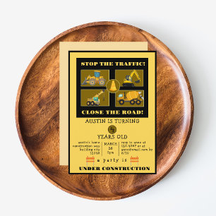 Reserve A Data Caminhões de Construção   Festa de Aniversário de 