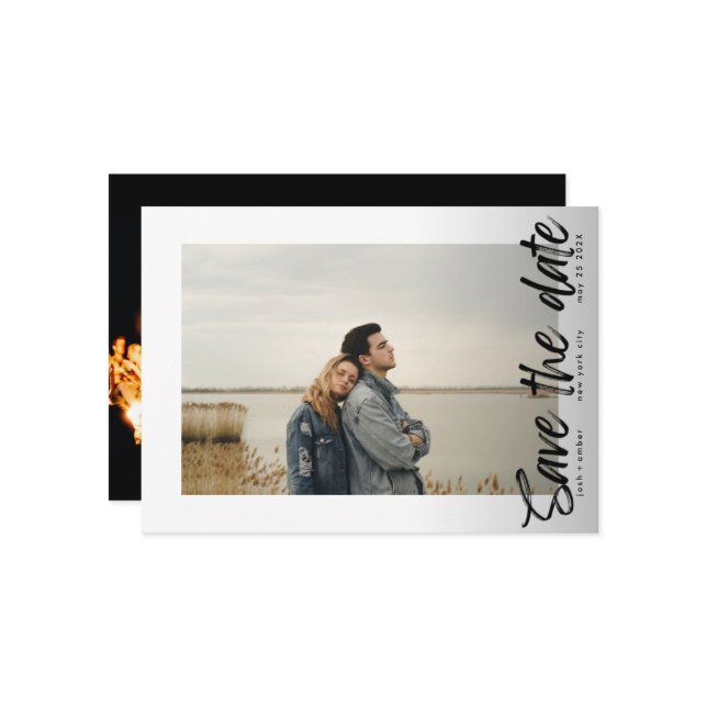 Reserve A Data Caminhos laterais | Foto simples Kraft (Frente/Verso In Situ)