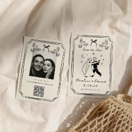 Reserve A Data Caprichoso Desenho à Mão Rabiscado 