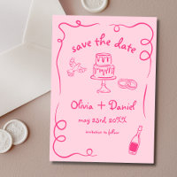 Caprichoso Desenho à Mão Rosa Casamento Francês Ex