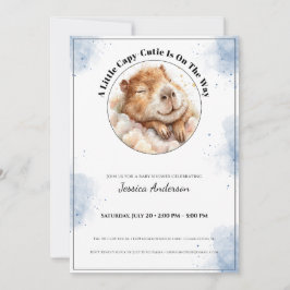 Reserve A Data Capybara Baby Shower Invitation • A Little Cutie