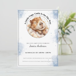 Reserve A Data Capybara Baby Shower Invitation • A Little Cutie