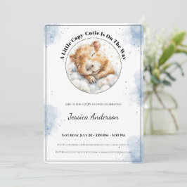 Reserve A Data Capybara Baby Shower Invitation • A Little Cutie