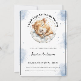 Reserve A Data Capybara Baby Shower Invitation • A Little Cutie