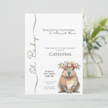 Capybara Baby Shower Invitation • Oh Baby