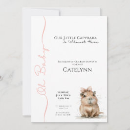 Reserve A Data Capybara Baby Shower Invitation • Oh Baby Girl