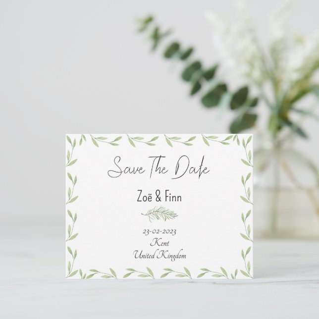 Reserve A Data Card (10,8 x 14 cm) - Save The Date (Em pé/Frente)