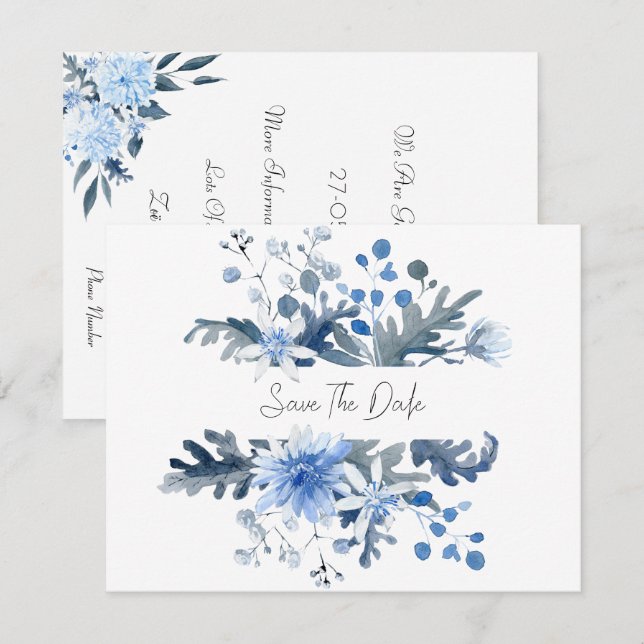 Reserve A Data Card (10,8 x 14 cm) - Save The Date (Frente/Verso)