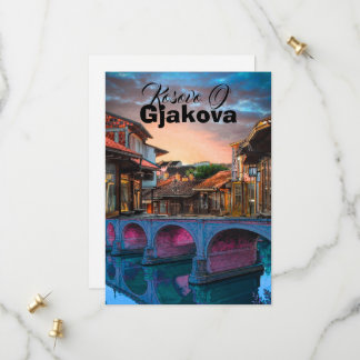 Reserve A Data Cartaz de Viagem de Gjakova - Kosovo Antigo, Rua H