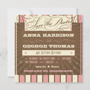 Reserve A Data Cartaz Rústico: Mousse de Morango Salve a Data