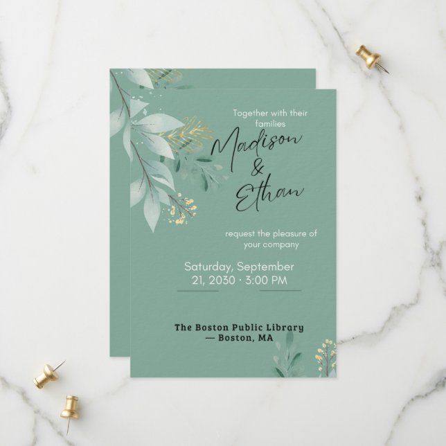 Reserve A Data Carte save the date simple (Frente/Verso In Situ)