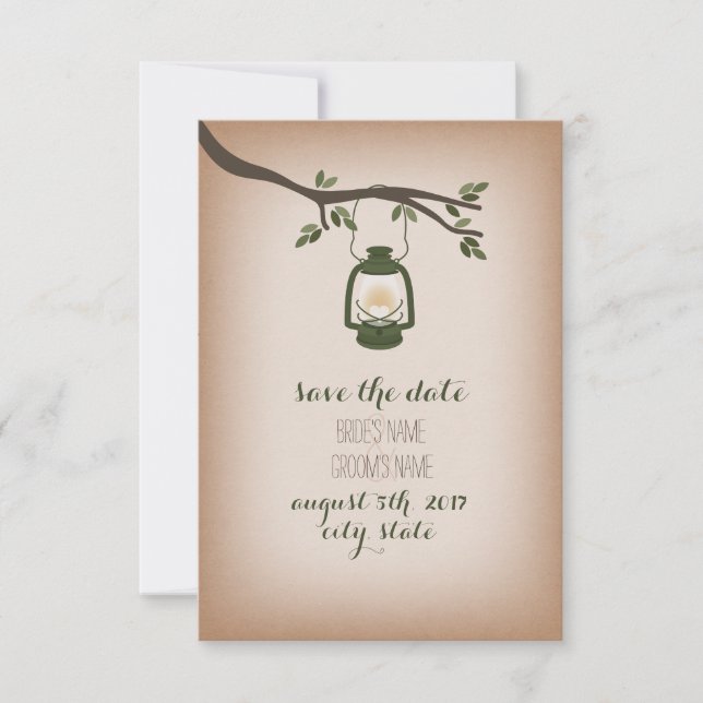 Reserve A Data Cartolina Inspirou Lanterna de Acampamento Salvar  (Frente)