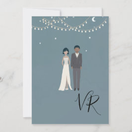 Reserve A Data Casal Afro-Americano Simples Ilustrado