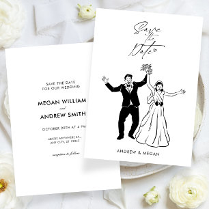 Reserve A Data Casal bonitinho de casamento divertido
