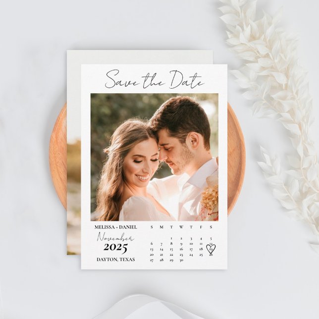 Reserve A Data Casal de Calendário Branco Dois Casamento Fotográf (Criador carregado)