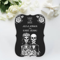 Casal de esqueletos góticos Tudo em Um Casamento 