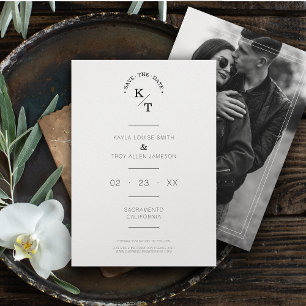 Reserve A Data Casal de Fotografia da Caligrafia Moderna Chic Sim