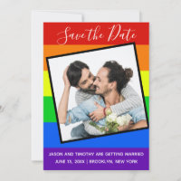 Casal Gay Orgulho Arco-Íris Foto Ousada Personaliz