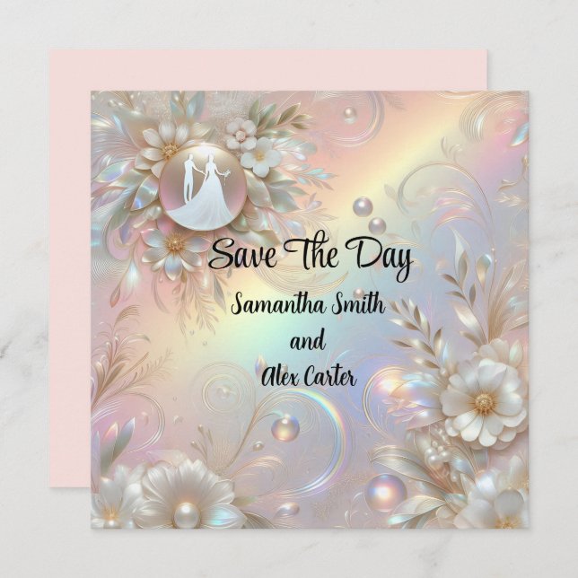 Reserve A Data Casal Romântico (Frente/Verso)