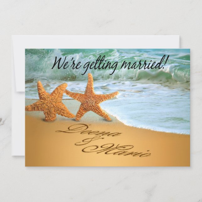 Reserve A Data Casal Starfish Salve o Tema Date Beach (Frente)