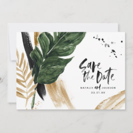 Reserve A Data Casamento abstrato tropical moderno pintado