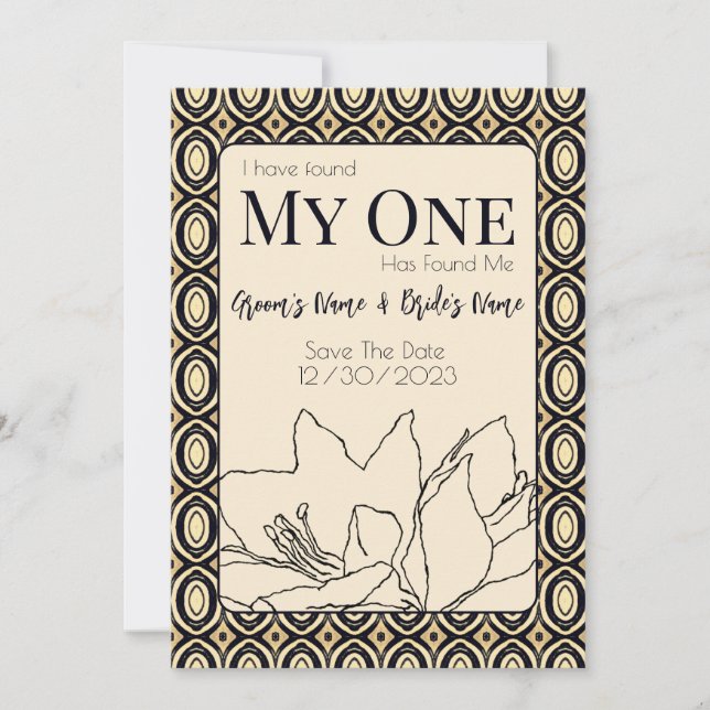 Reserve A Data Casamento Africano (Frente)