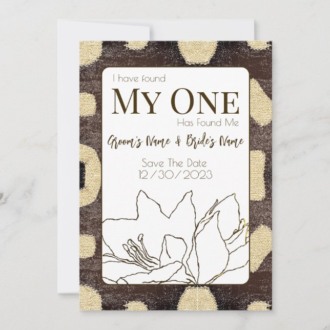 Reserve A Data Casamento Africano Tribal de Pé de Lama de Kuba (Frente)