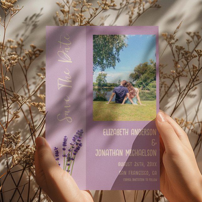 Reserve A Data Casamento Amor Lavanda (Criador carregado)