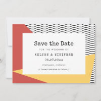 Casamento ao estilo Pop art Memphis dos anos 80