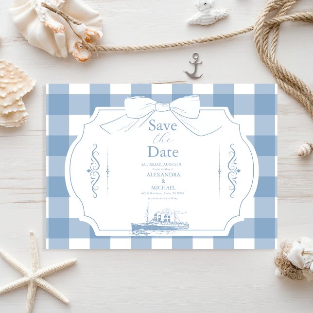 Reserve A Data Casamento Arco de Coquetes Náutica Chic (Criador carregado)