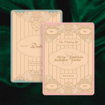 Casamento Art Nouveau Ornado Salve A Data