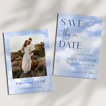 Casamento Azul Branco Brilhante Nuvens Sonhador El