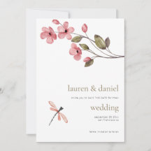 Casamento Azul QR de Dragonfly Minimalista