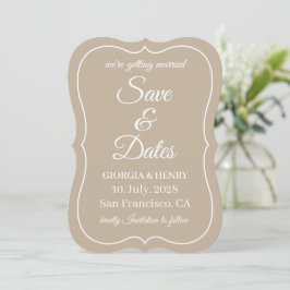 RESERVE A DATA CASAMENTO BEGE SIMPLES MODERNO MINIMALISTA COM EST