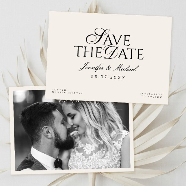 Reserve A Data Casamento Black e Marfim Old Money (Criador carregado)