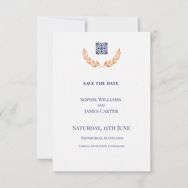 Reserve A Data Casamento Blue Crest (Frente)