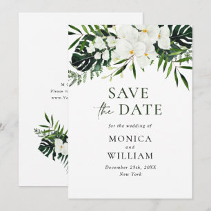 Reserve A Data Casamento Boêmia Boêmia Elegante da Orquídea Branc