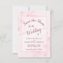 Reserve A Data Casamento Boho de Peônias em Rosa Bege em Aquarela
