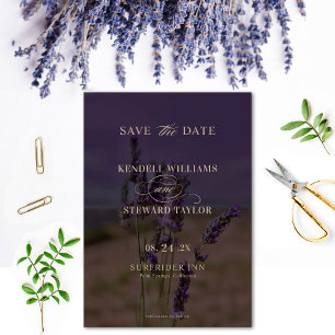 Reserve A Data Casamento Boho Elegante Floral Lavanda de Verão