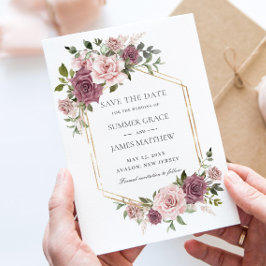 Reserve A Data Casamento Boho Floral Verdejante Rosa Canela Bege