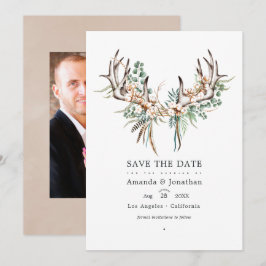 Reserve A Data Casamento Boho Foto em Algodão e Eucalipto Boho