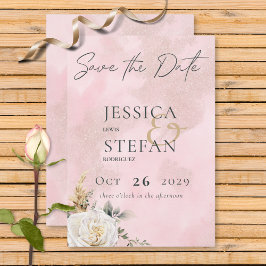 Reserve A Data Casamento Boho Pampas e Rosas Rosa